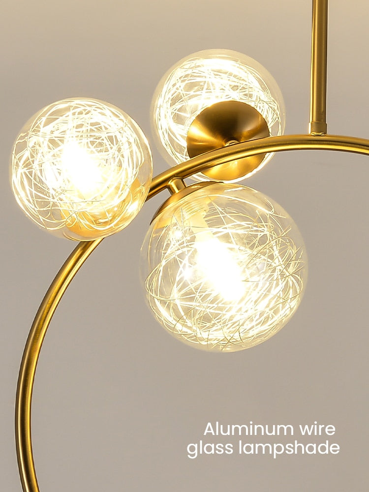 Valentina Boule de Verre Bulles Lampes Suspendues Lampes Dorées Suspension