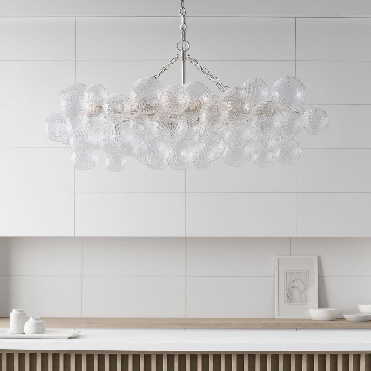 Edriana Lustre Moderne en Verre Boule Bulle