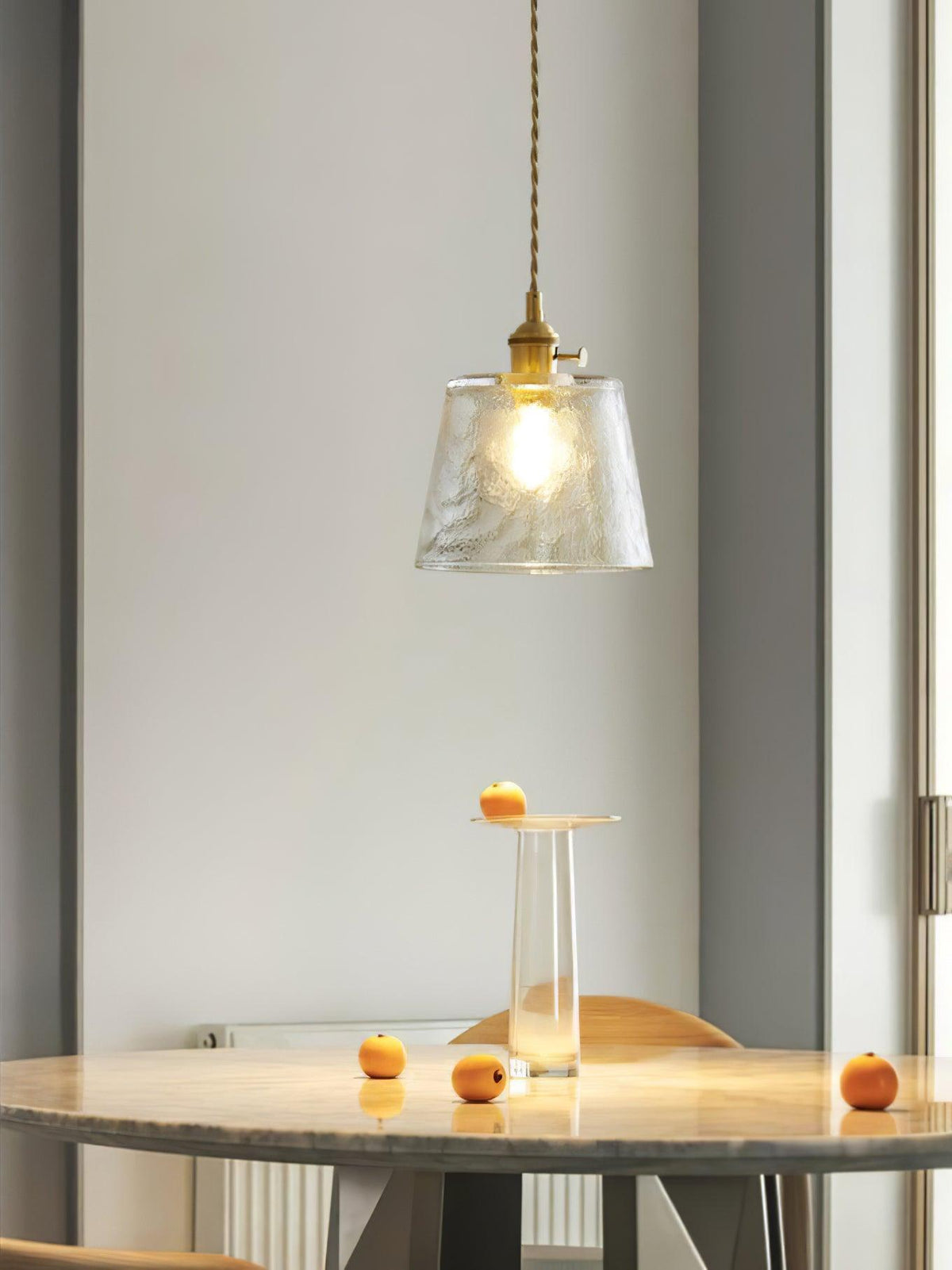 Breneon Suspension Lampe en Cuivre et Verre