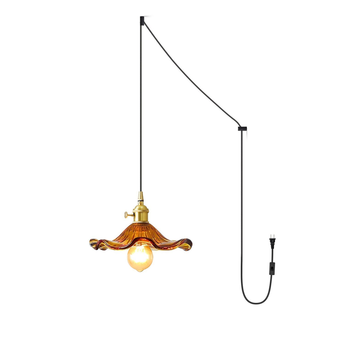 Lorella Suspension Fleur en Verre Moderne