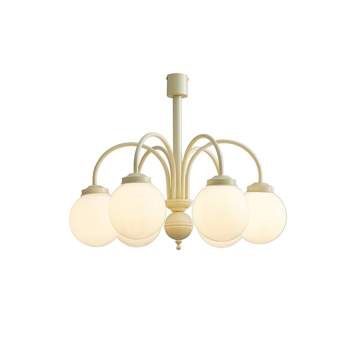 Toreira Lustre Sphères en Verre Crème
