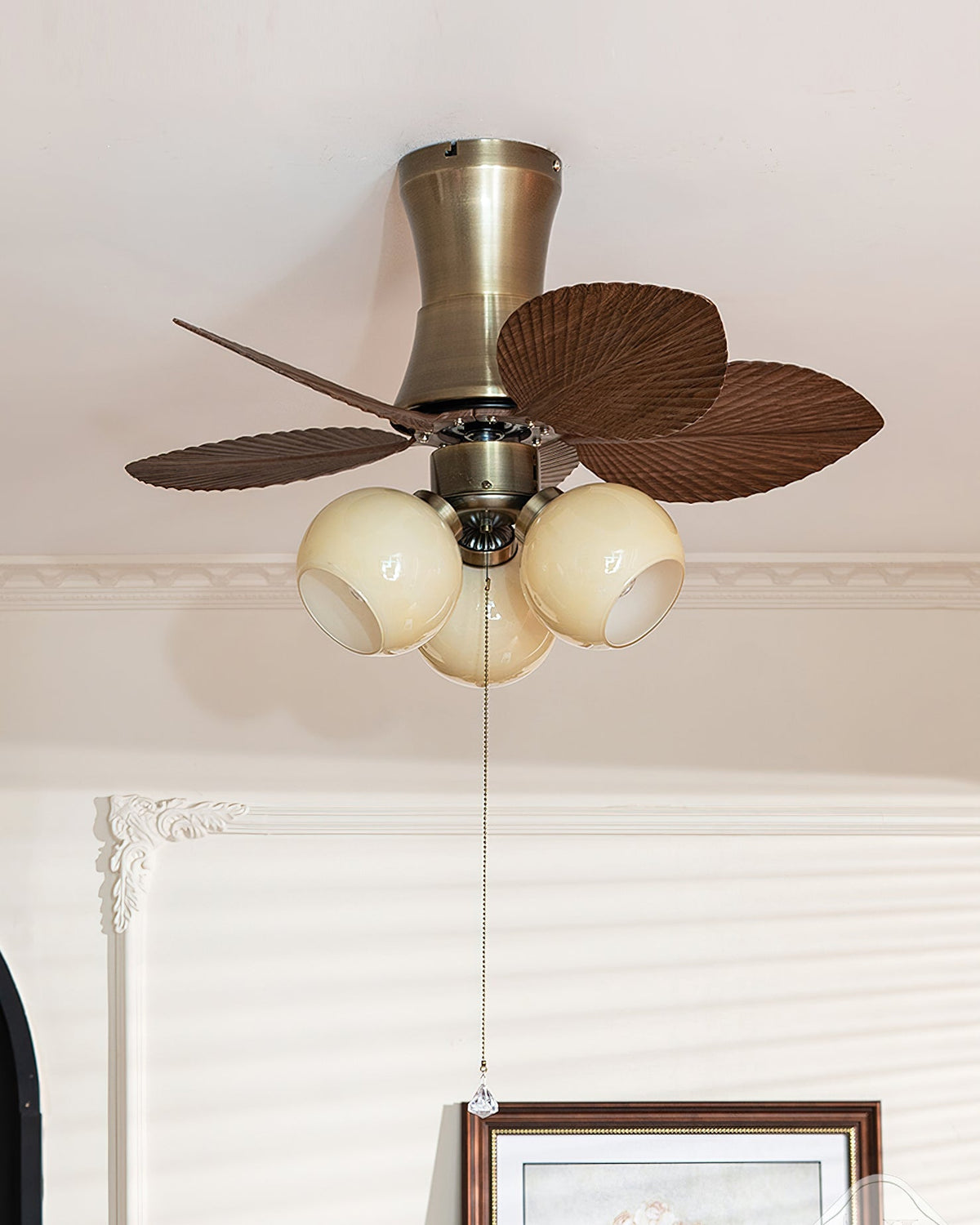 Lifestyle image showing the Glauk fan in a study.