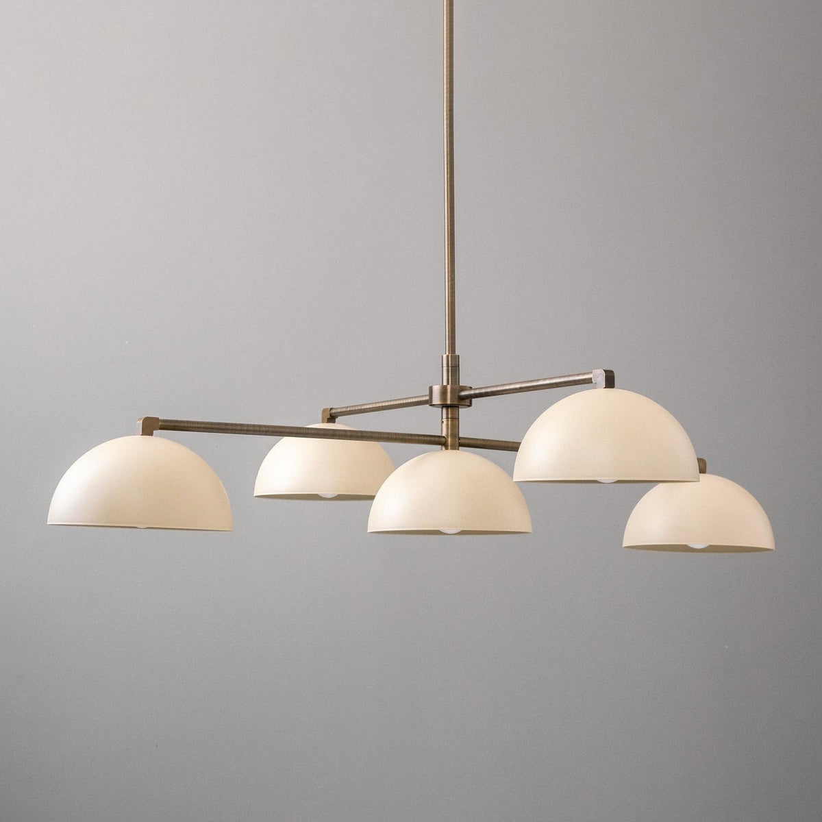 Vosole Lustre Industriel Vintage En Métal Et Laiton Linéaire