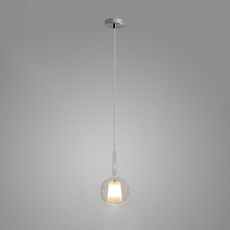 Meliora Suspension en Verre Fumé Rond