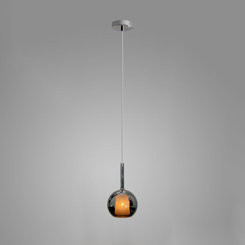 Meliora Suspension en Verre Fumé Rond