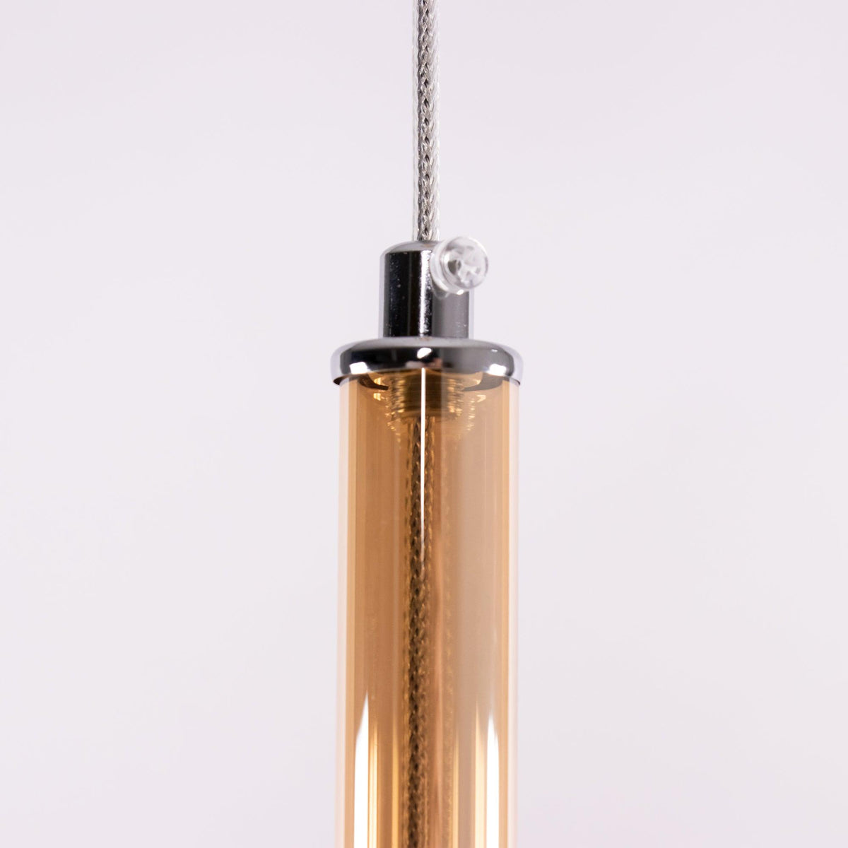 Meliora Suspension en Verre Fumé Rond