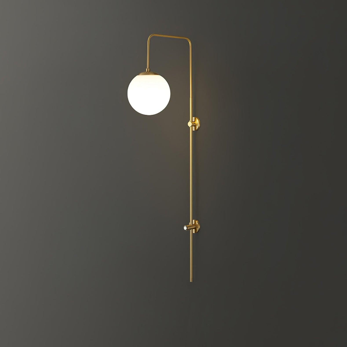 Nyvaris Applique Murale Minimaliste Laiton et Verre