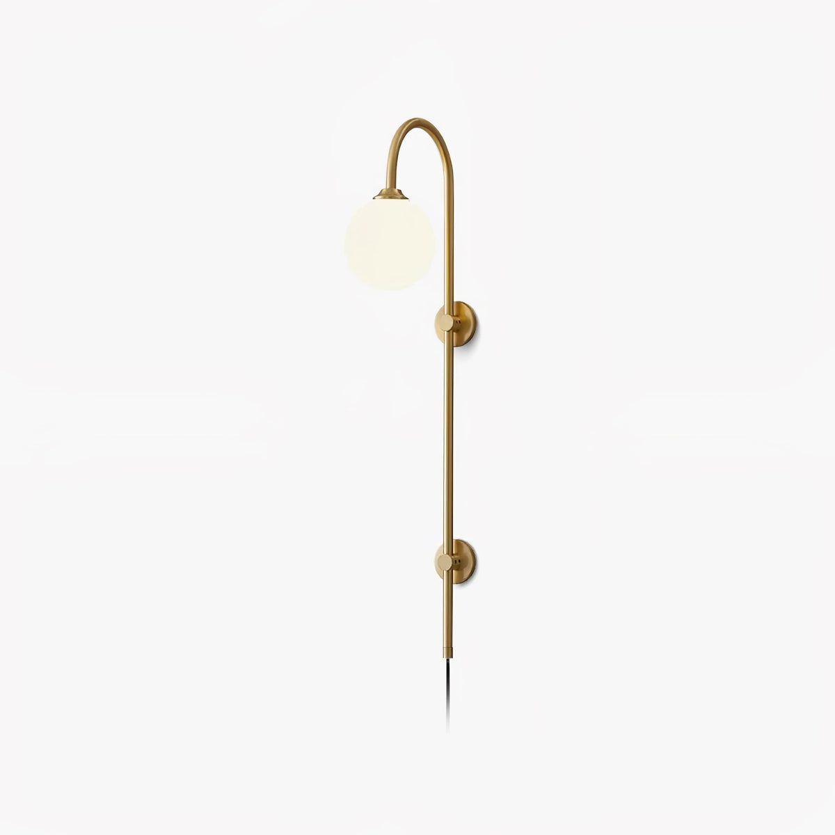 Lioriane Applique Murale Globe Élégance Premium en Laiton et Verre avec Prise