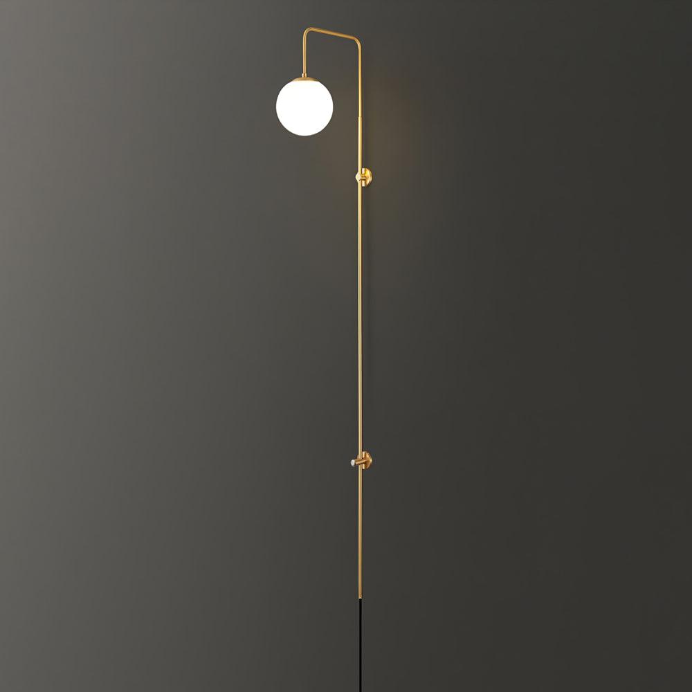 Lioriane Applique Murale Globe Élégance Premium en Laiton et Verre avec Prise