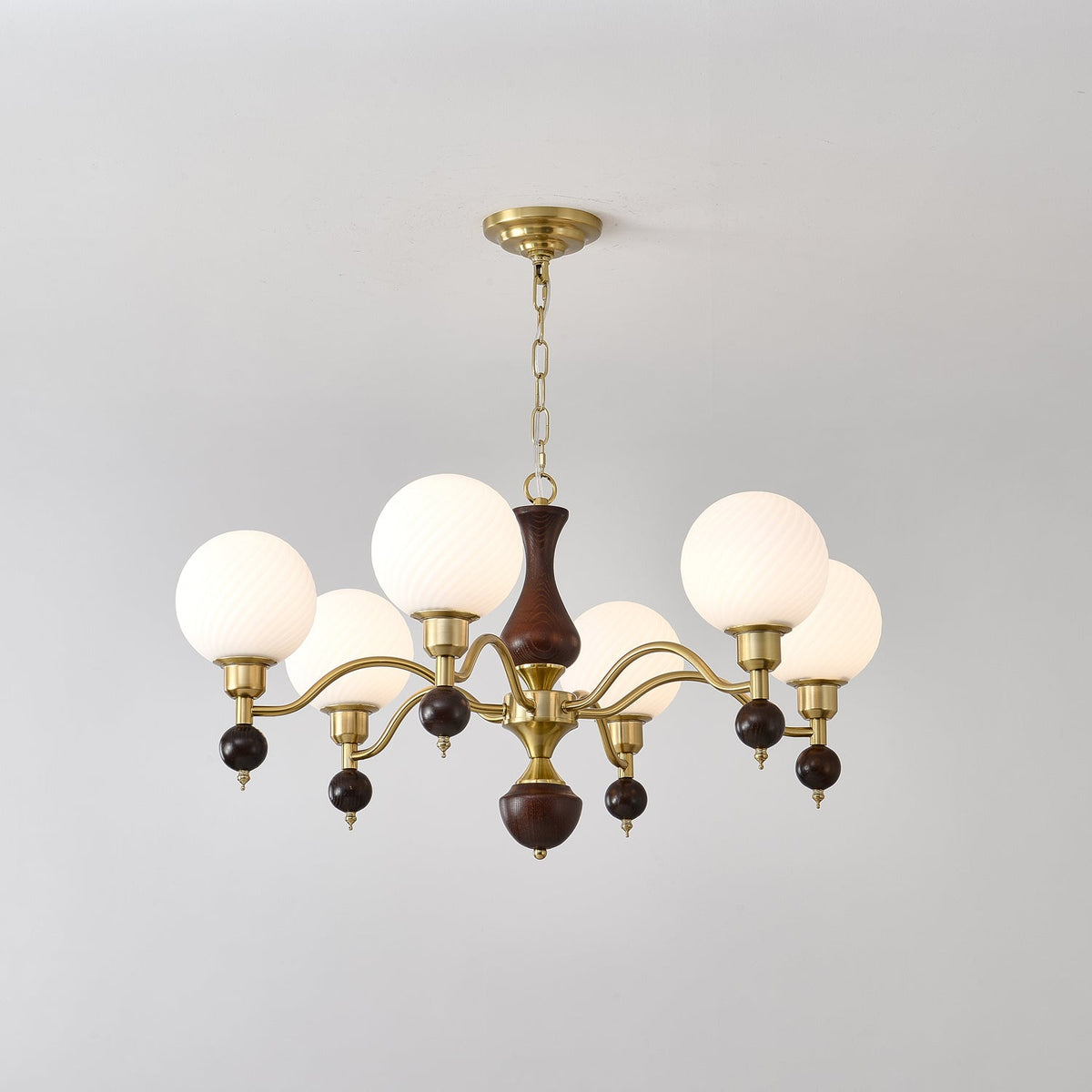 Kalora Globe Sphère Noyer Lustre