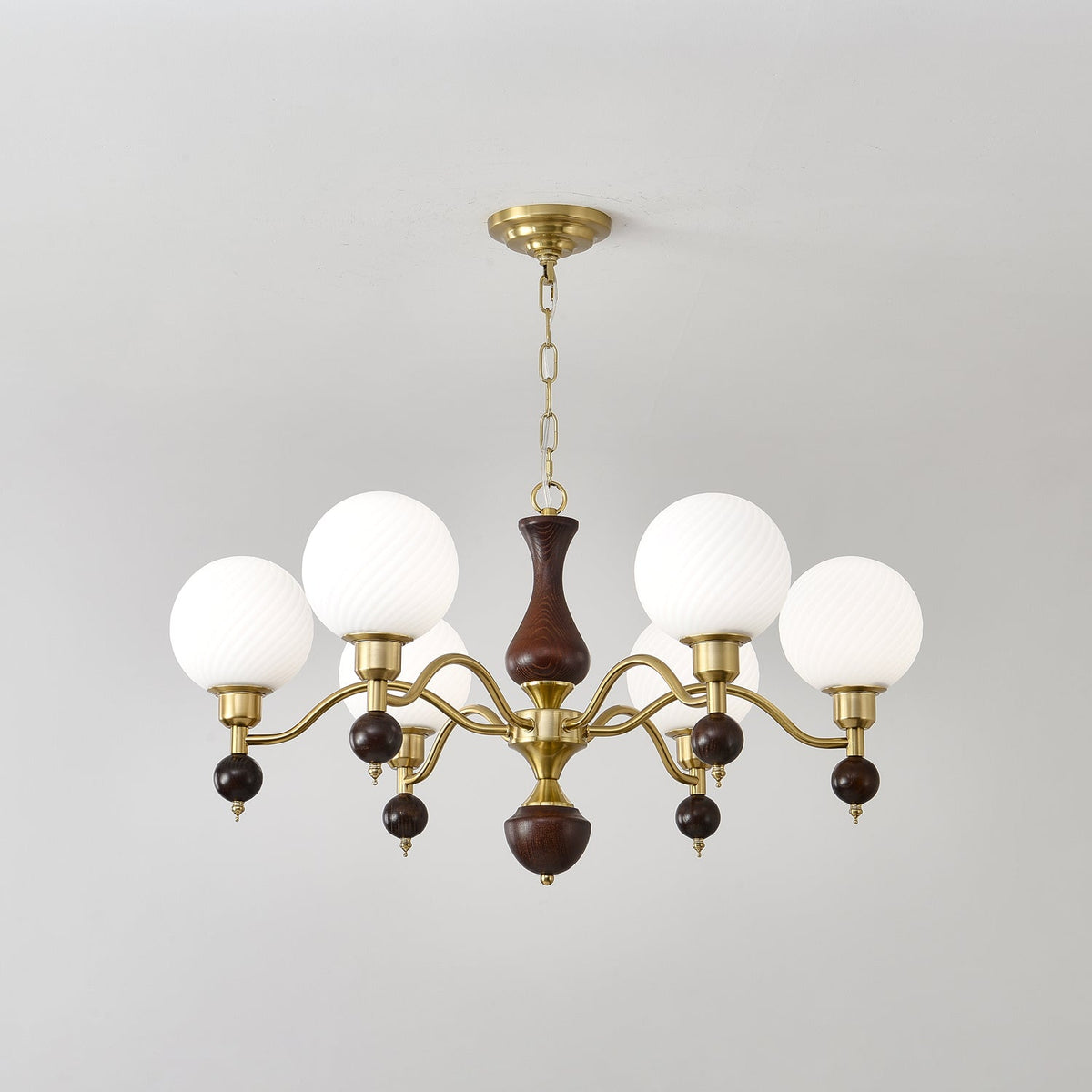 Kalora Globe Sphère Noyer Lustre
