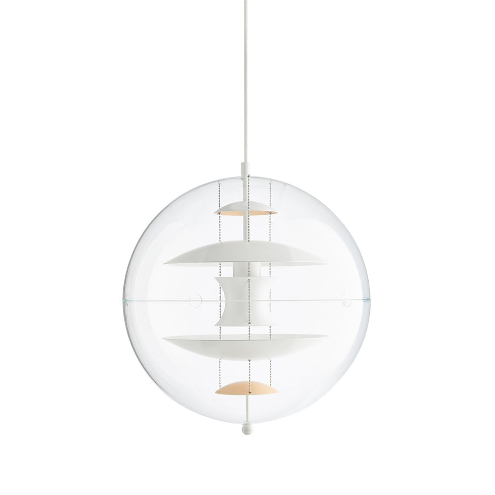 Pendant Lamp Floating Geometric Layers Clear Globe Futuristic Modern-Neutral Decor