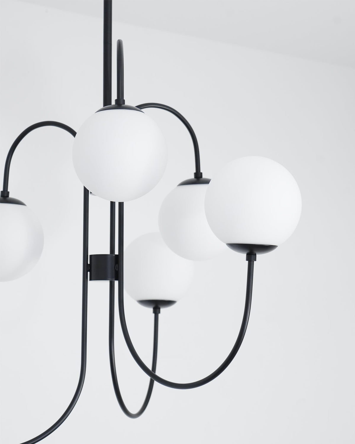 Tavelle Lustre en Laiton avec Globe et Bras Courbés