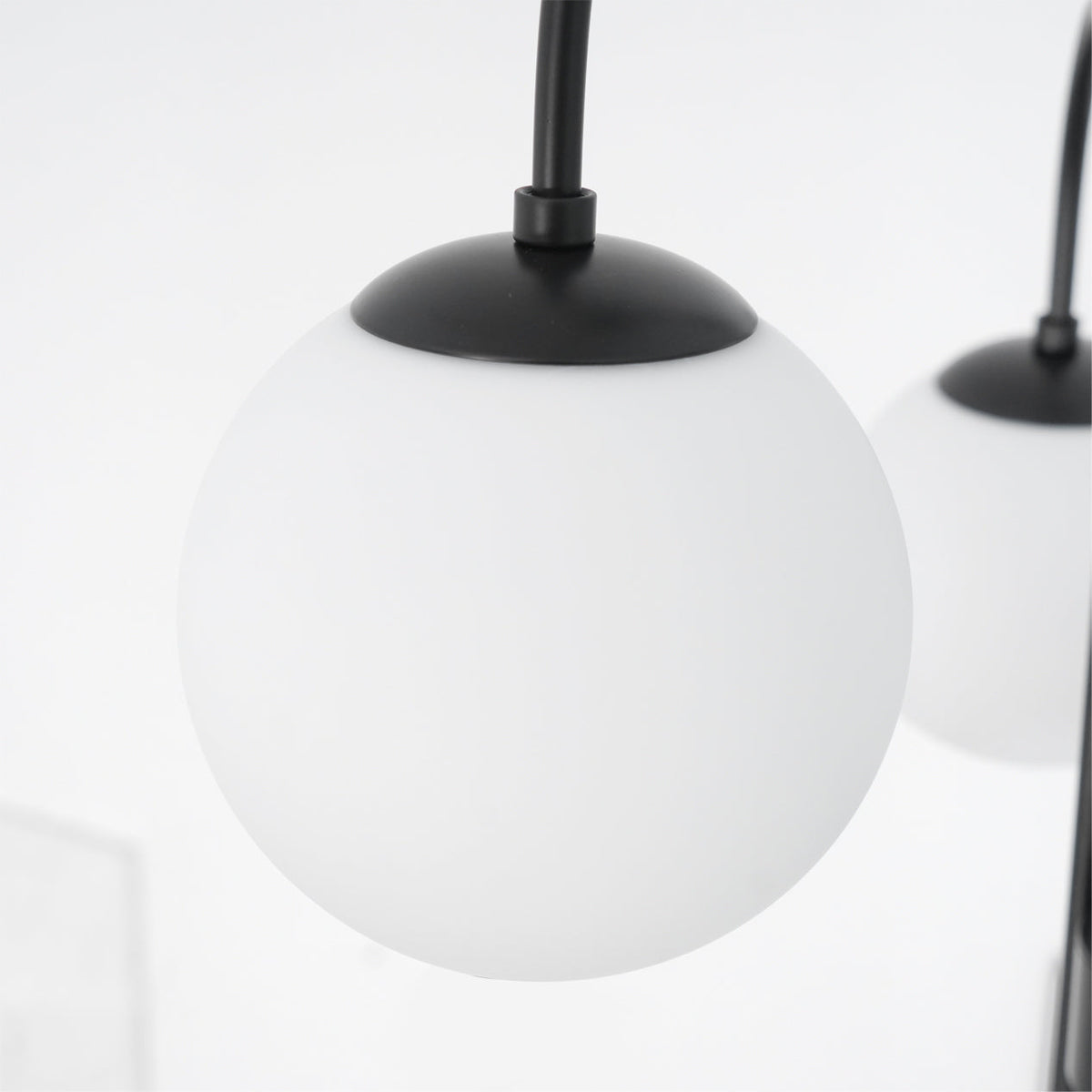 Tavelle Lustre en Laiton avec Globe et Bras Courbés
