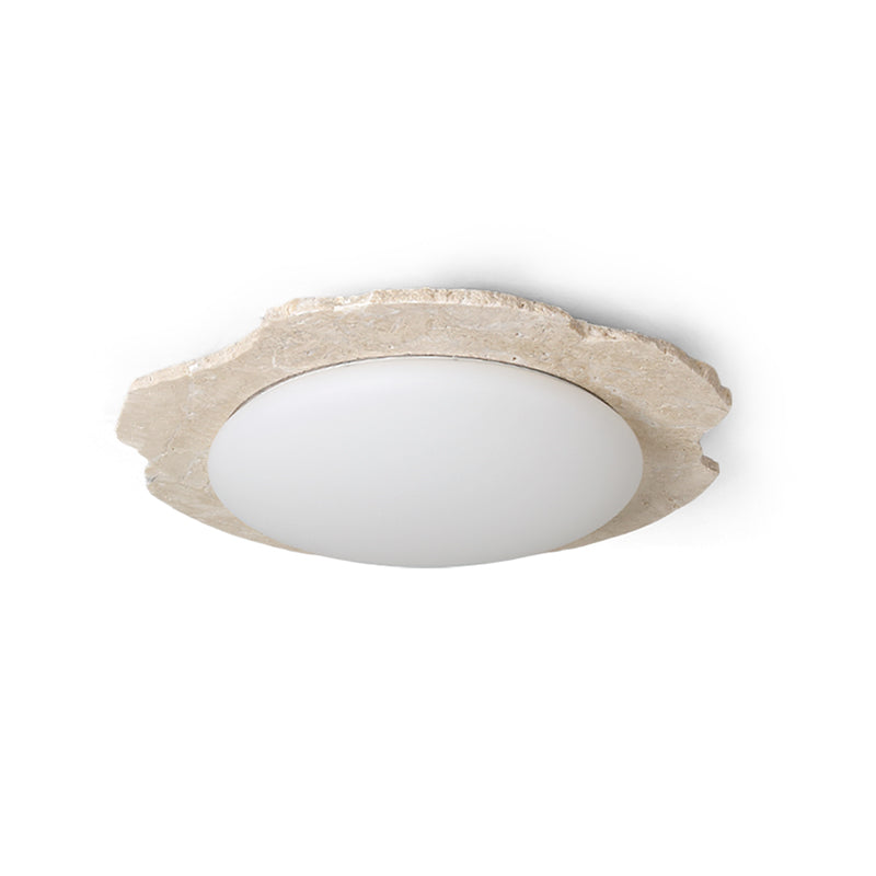 Gracie Ceiling Light unlit, highlighting the stone's unique pattern.