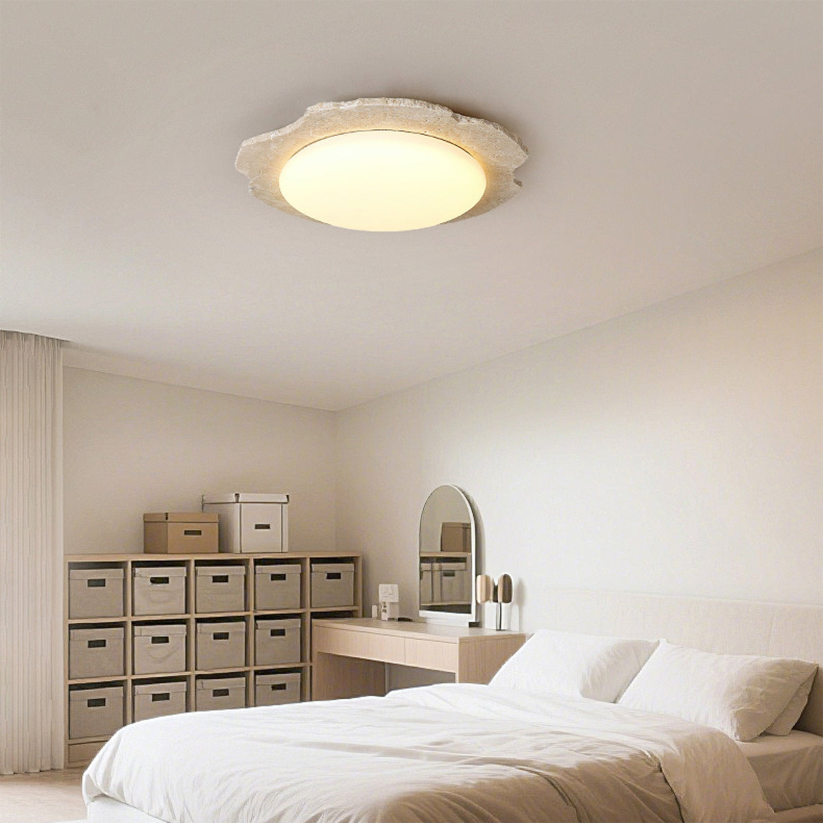 Side profile of the Gracie Ceiling Light showing its slim design.