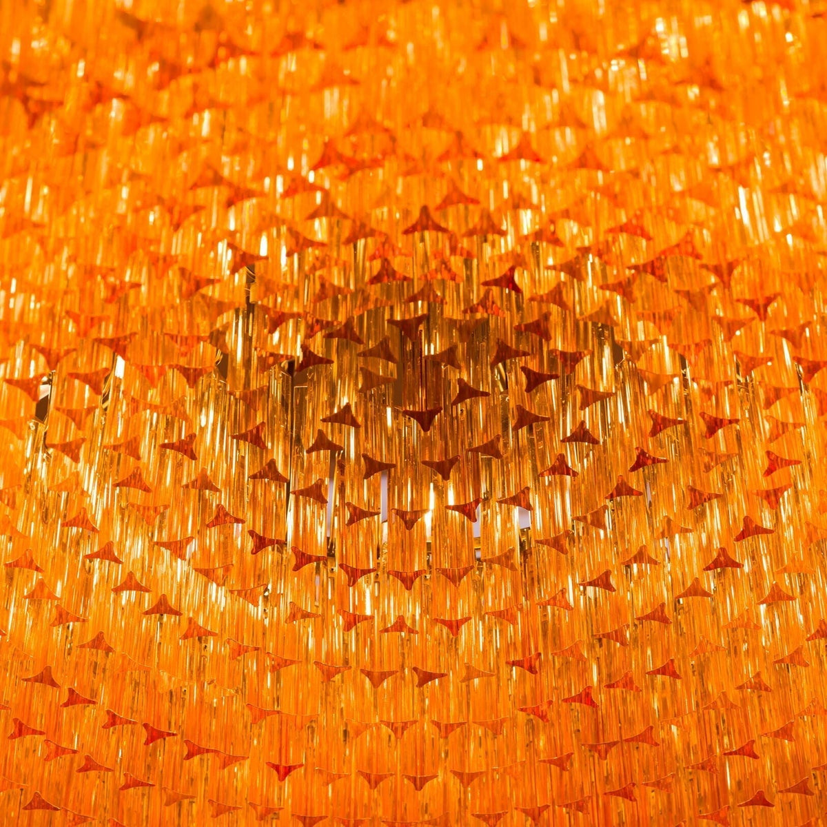 Lina Lustre en Verre Ambre Tambour
