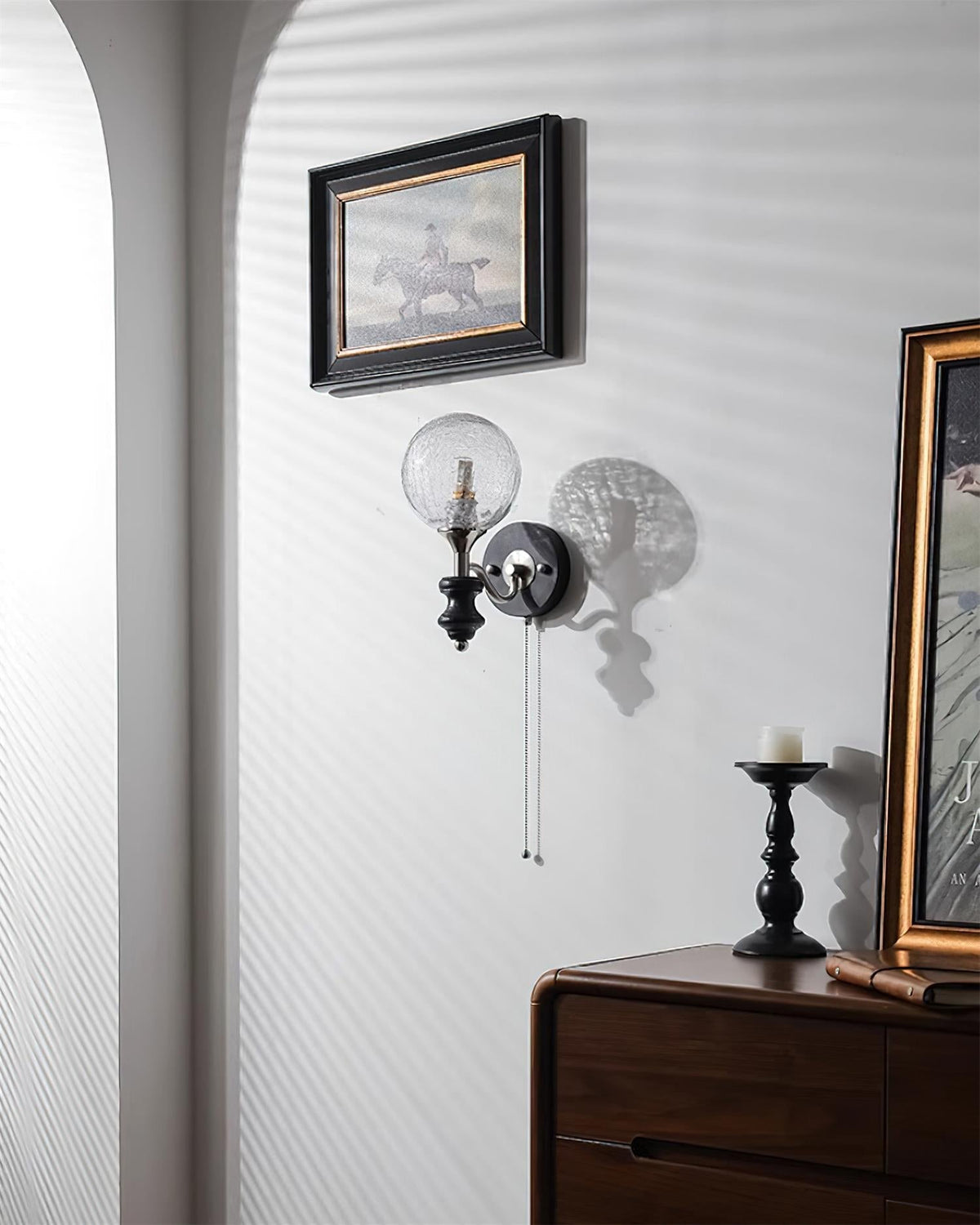 Duvin Frosted Glass Vintage Wall Lamp-Neutral Decor