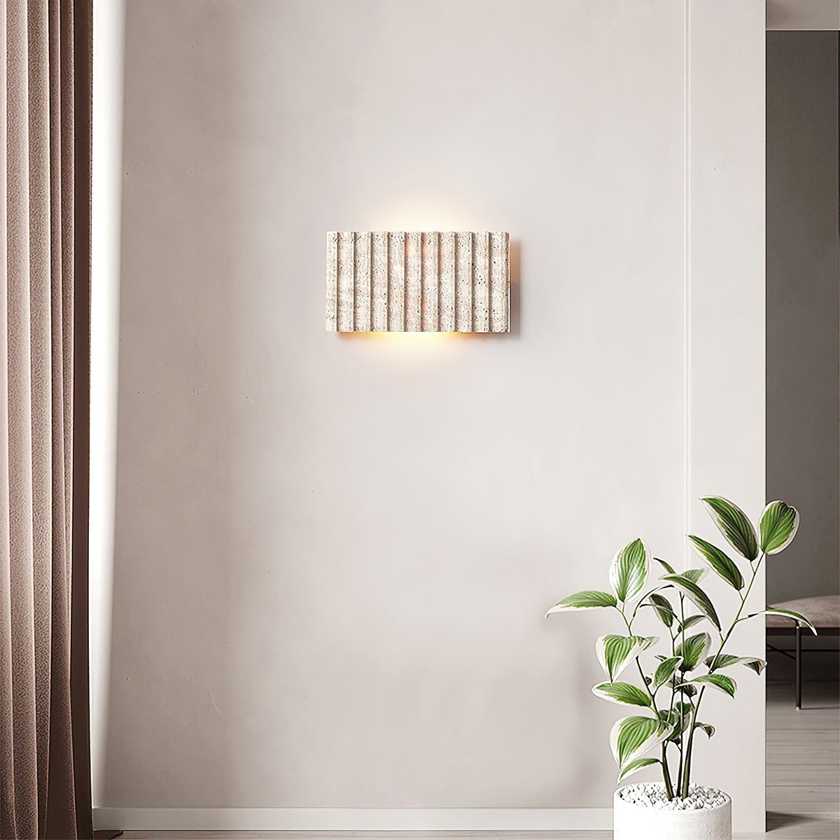 Othaus Applique Murale Travertin Beige Moderne