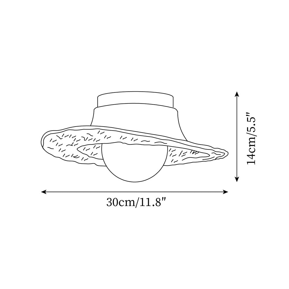 Nivra Hat Ceiling Light-Neutral Decor