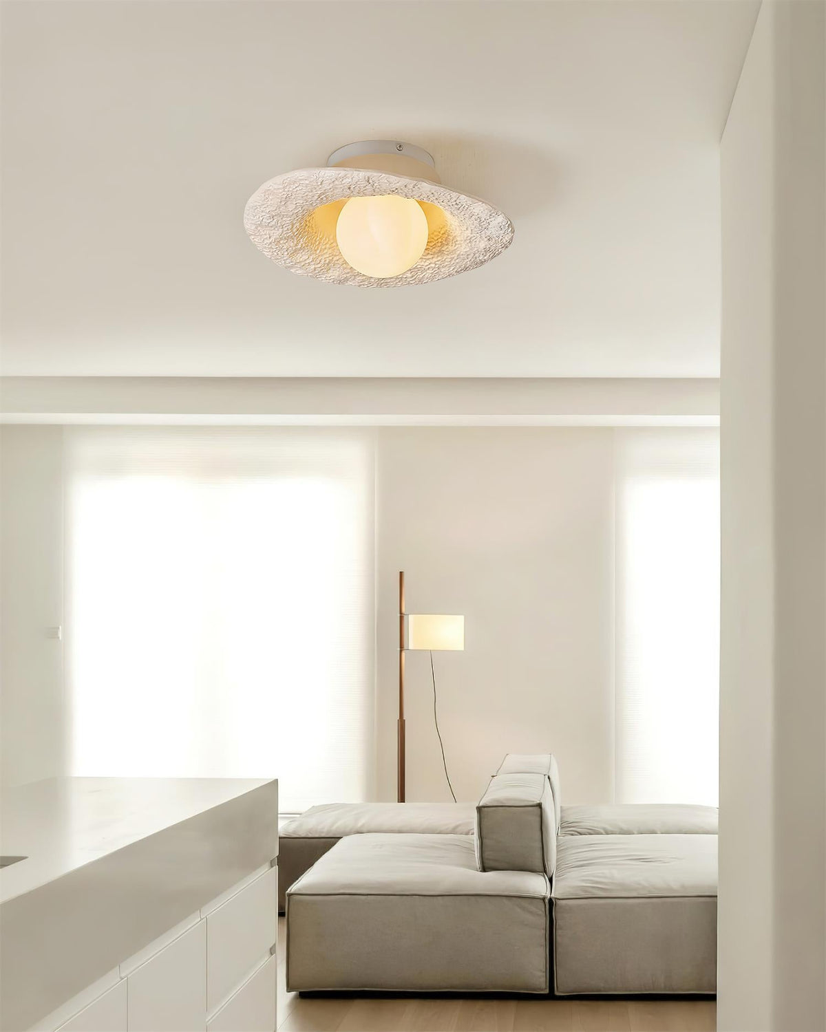 Nivra Hat Ceiling Light-Neutral Decor