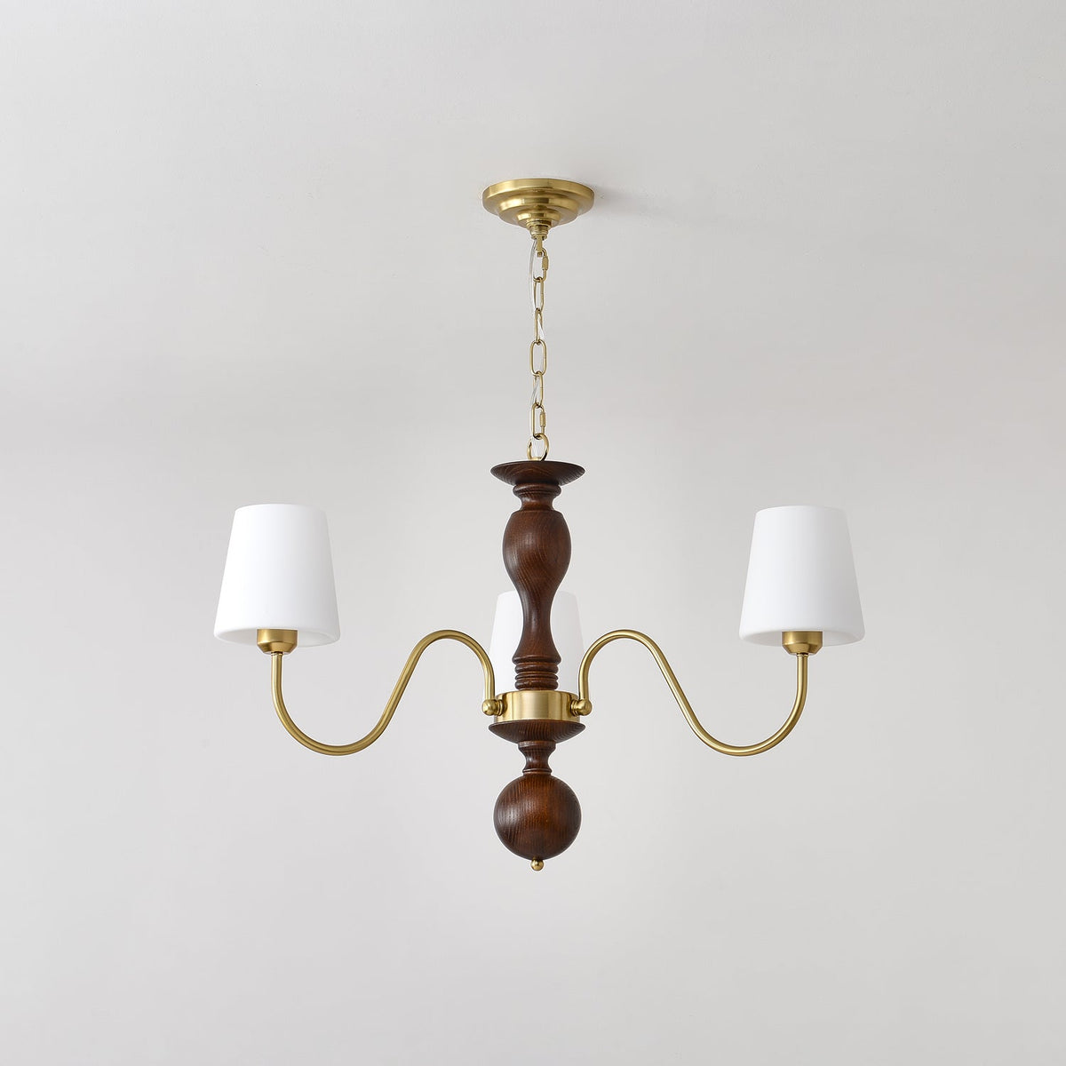 Evoris Lustre Laiton Bois Rustique Vintage