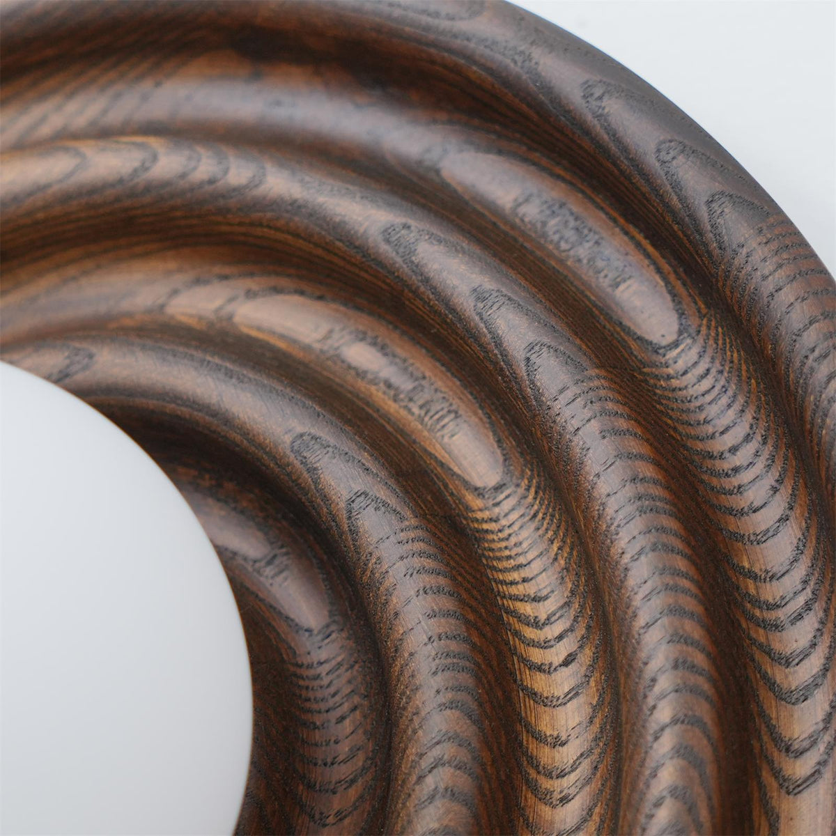 Liora Wall Lamp Ripple with Ash Wood Body and Glass Globe Shade-Neutral Decor