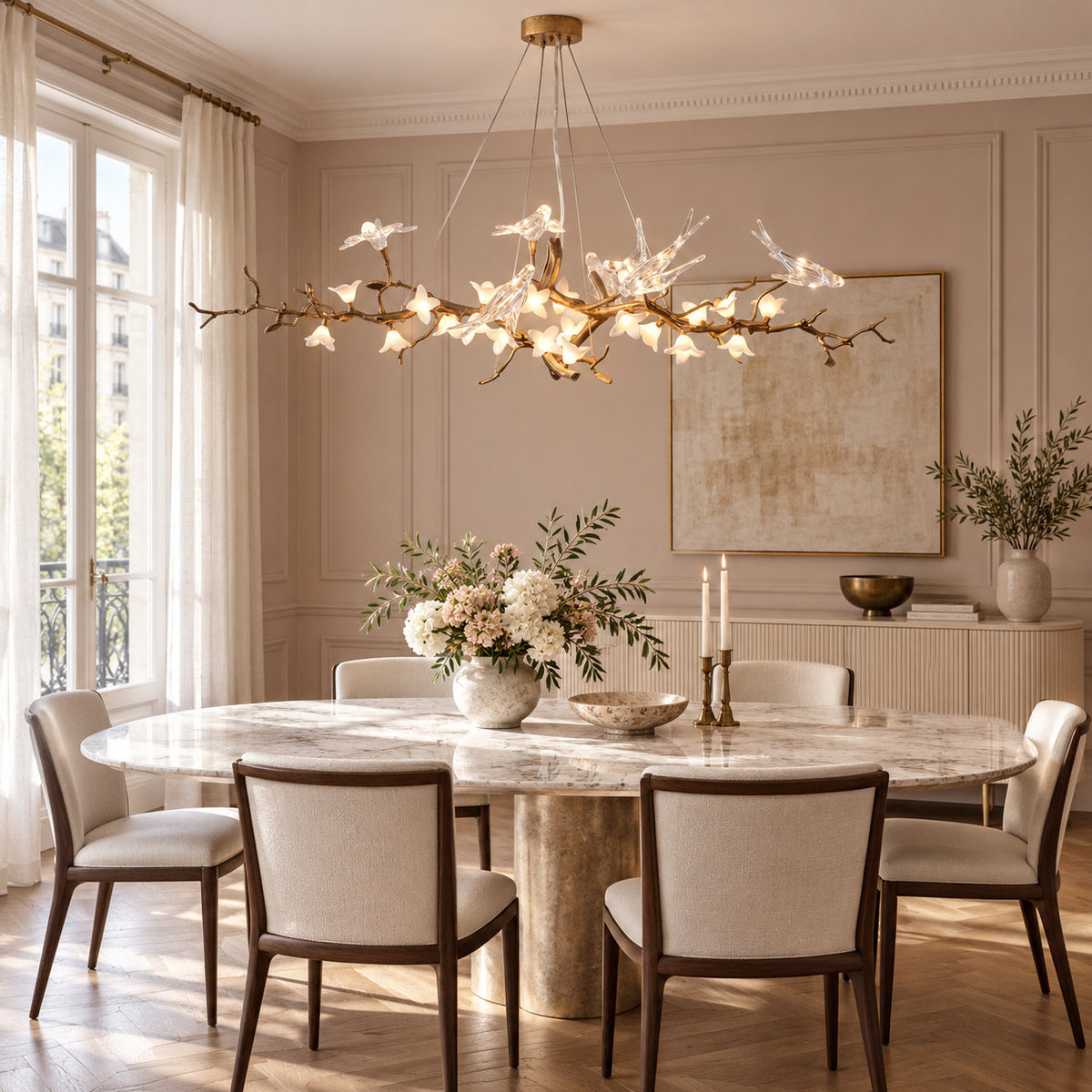 Elmscombe Lustre Floral Sculptural À Oiseaux – vue 7