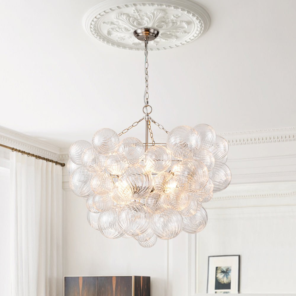 Edriana Lustre Moderne en Verre Boule Bulle