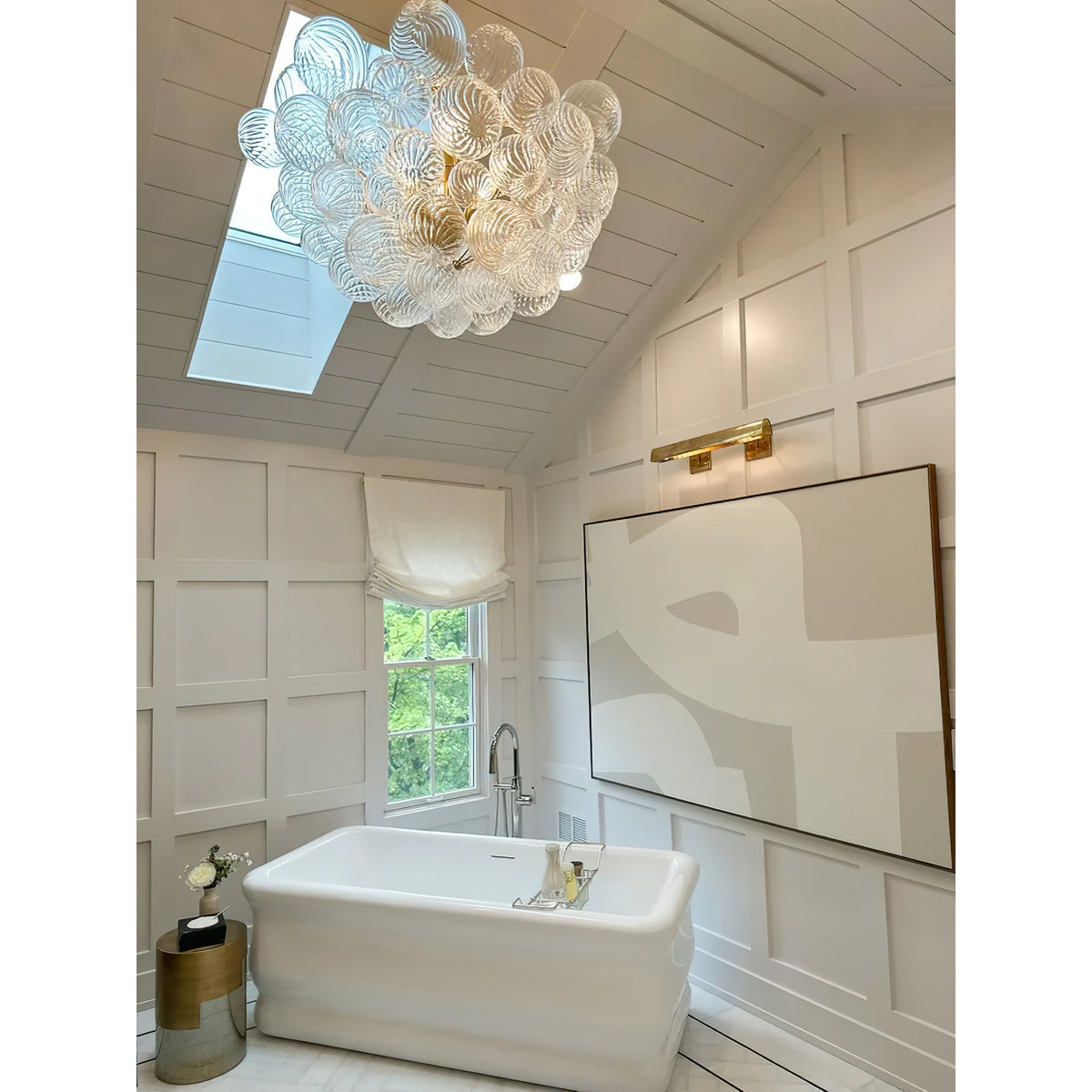 Edriana Lustre Moderne en Verre Boule Bulle