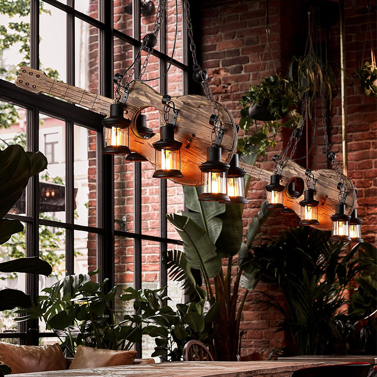Leviel Suspension en Bois Vintage