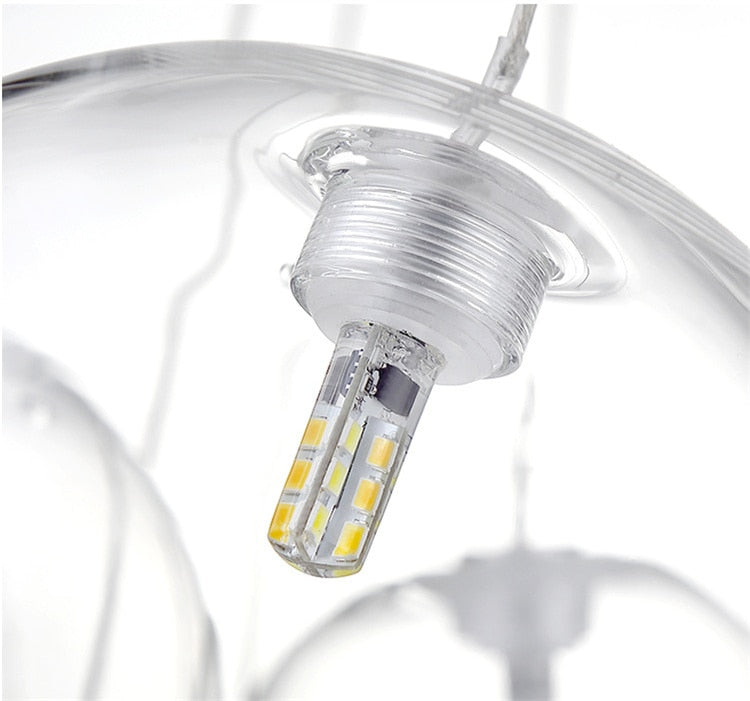Valentina Suspension Bubble Moderne Métal/Verre Transparent/Étoilé Salon