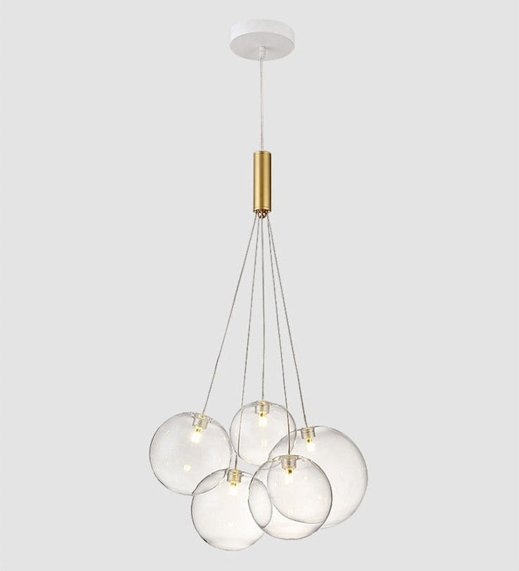 Valentina Suspension Bubble Moderne Métal/Verre Transparent/Étoilé Salon