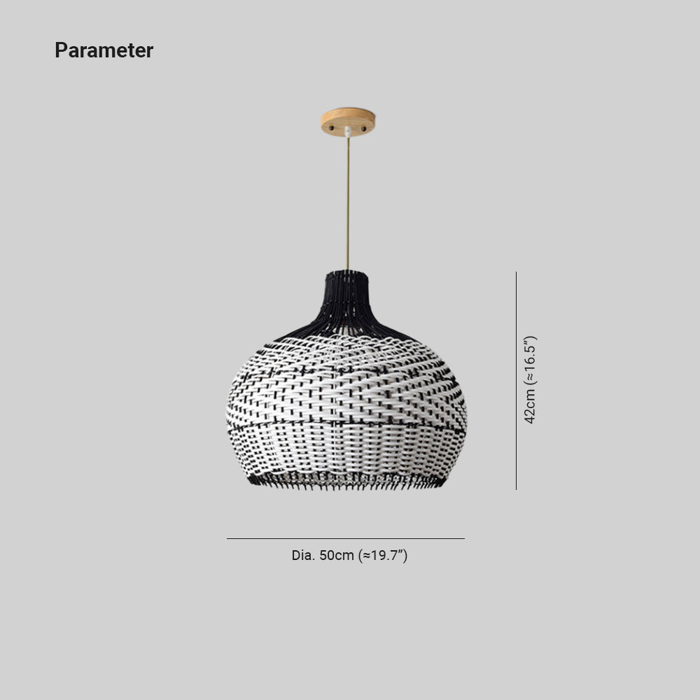 Ritta Moderne LED Suspension Rotin Salon/Chambre À Coucher