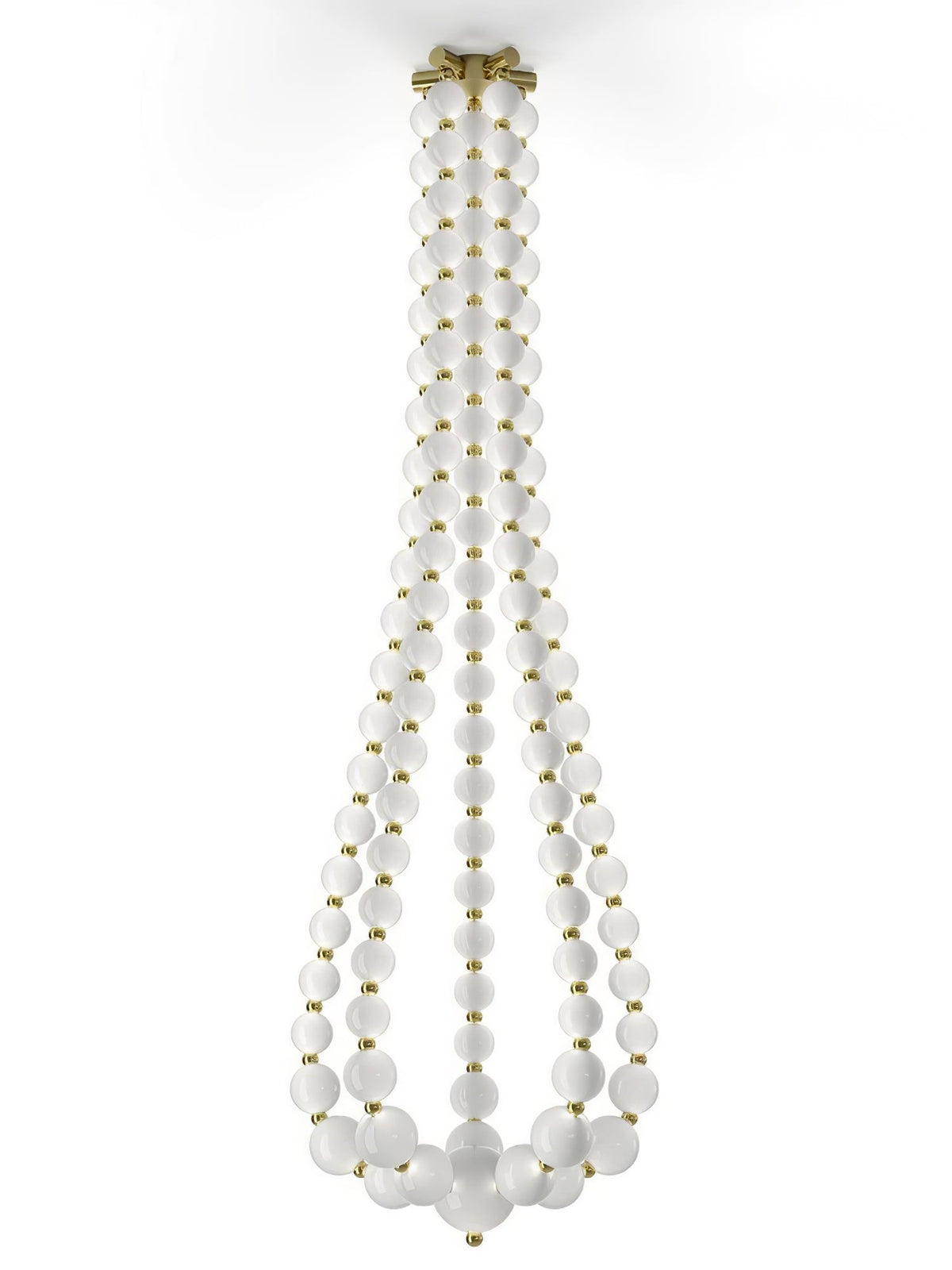 PearlCascade Lustre Perlé en Verre