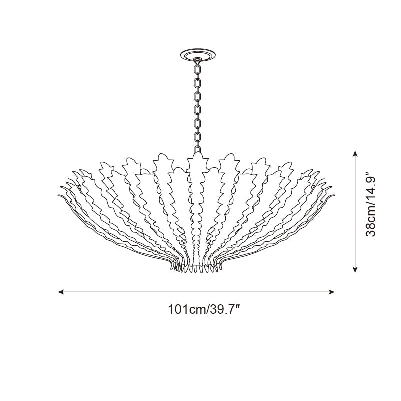 Geyon Golden Leaf Chandelier-Neutral Decor