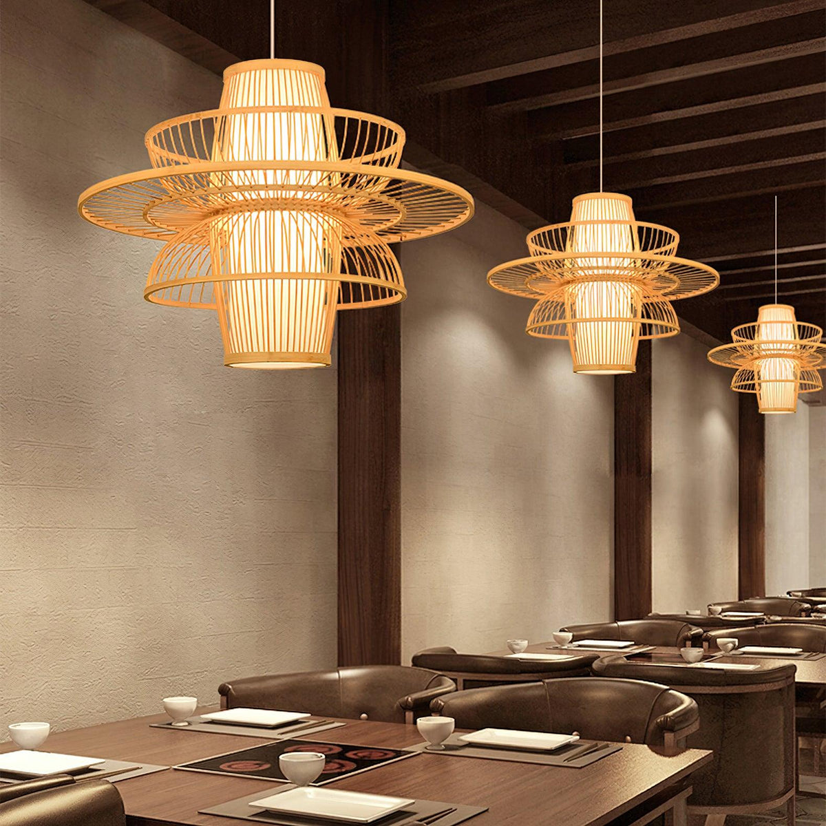 Melane Lampe Suspension en Bambou Sigyn Fait Main