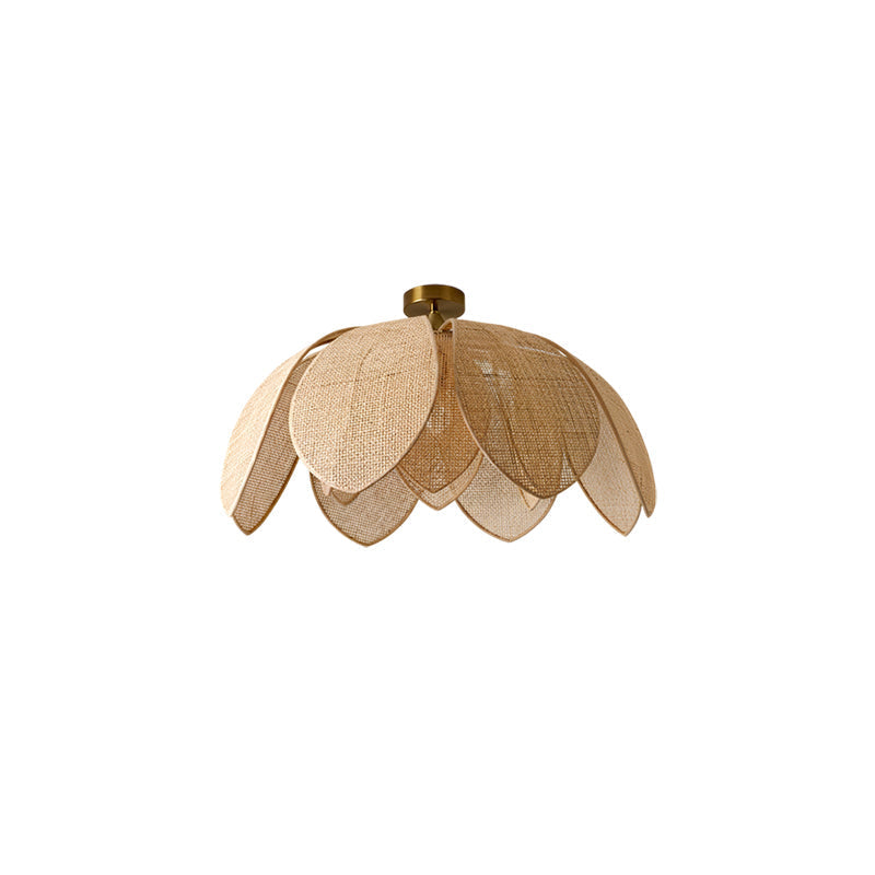 The Hanove Ceiling Light illuminated, casting a warm and inviting glow.