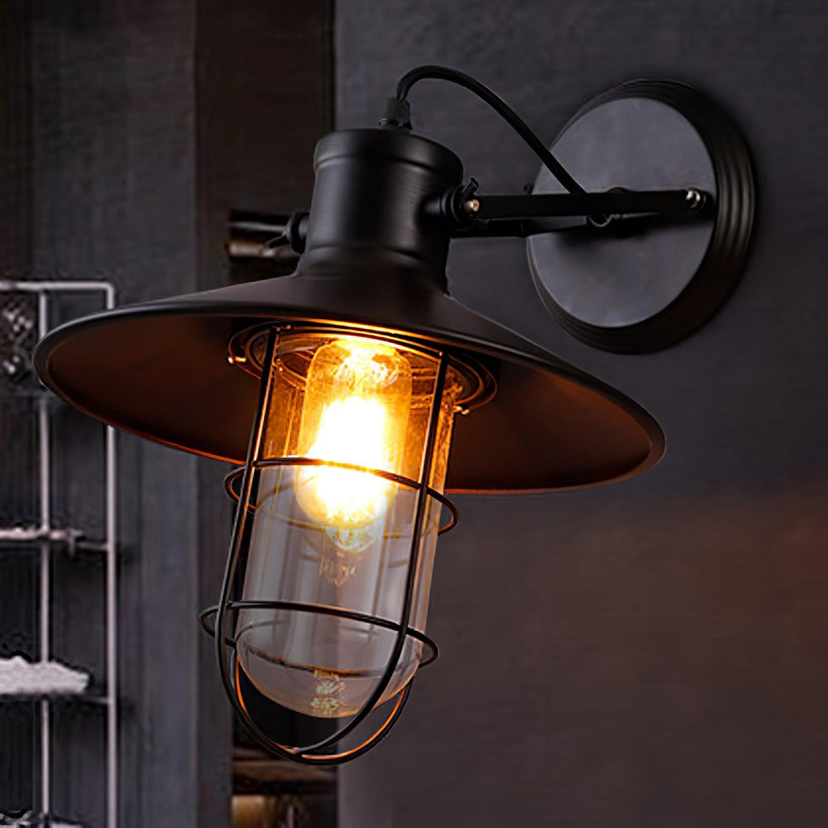 Abnormal Harbour Industriel Verre Luminaire Mural