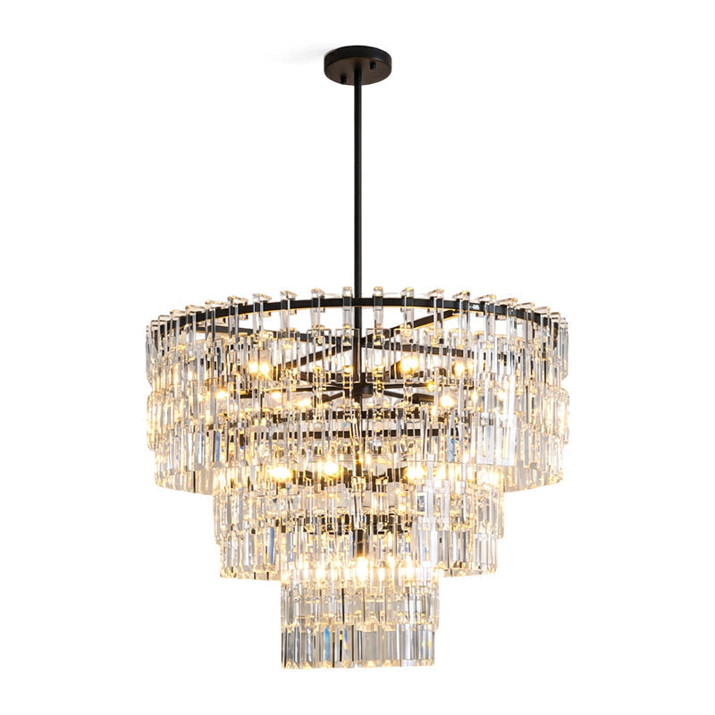 The Harlow Chandelier in a minimalist interior design setting.