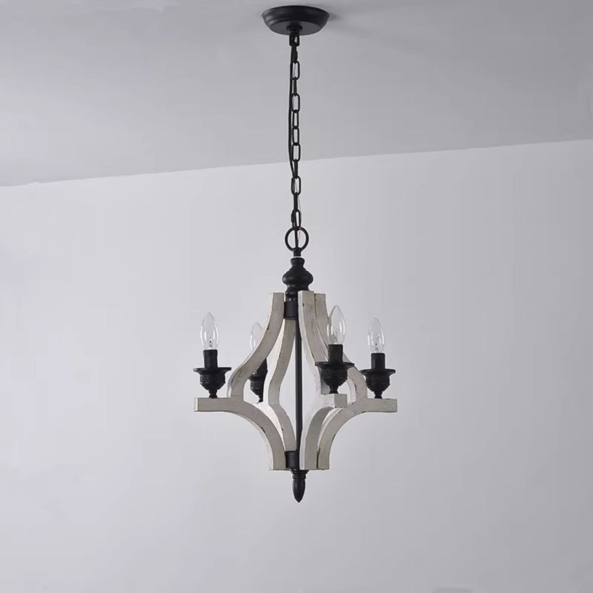 Ephaos Lustre Métal Bois Industriel Vintage