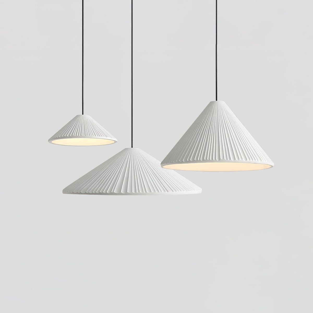 Cone Lampe Suspendue Minimaliste en Résine Chapeau