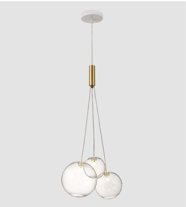 Valentina Suspension Bubble Moderne Métal/Verre Transparent/Étoilé Salon