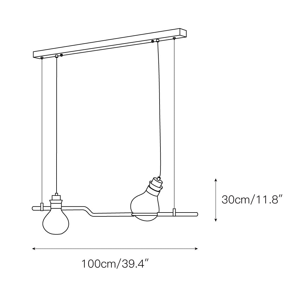 Votheor Suspension Moderne Unique Corde Verre