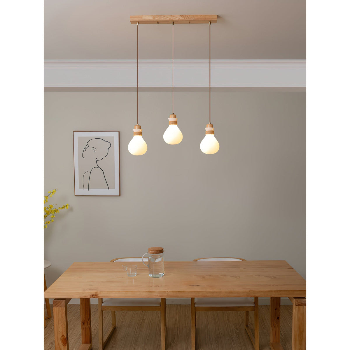Votheor Suspension Moderne Unique Corde Verre