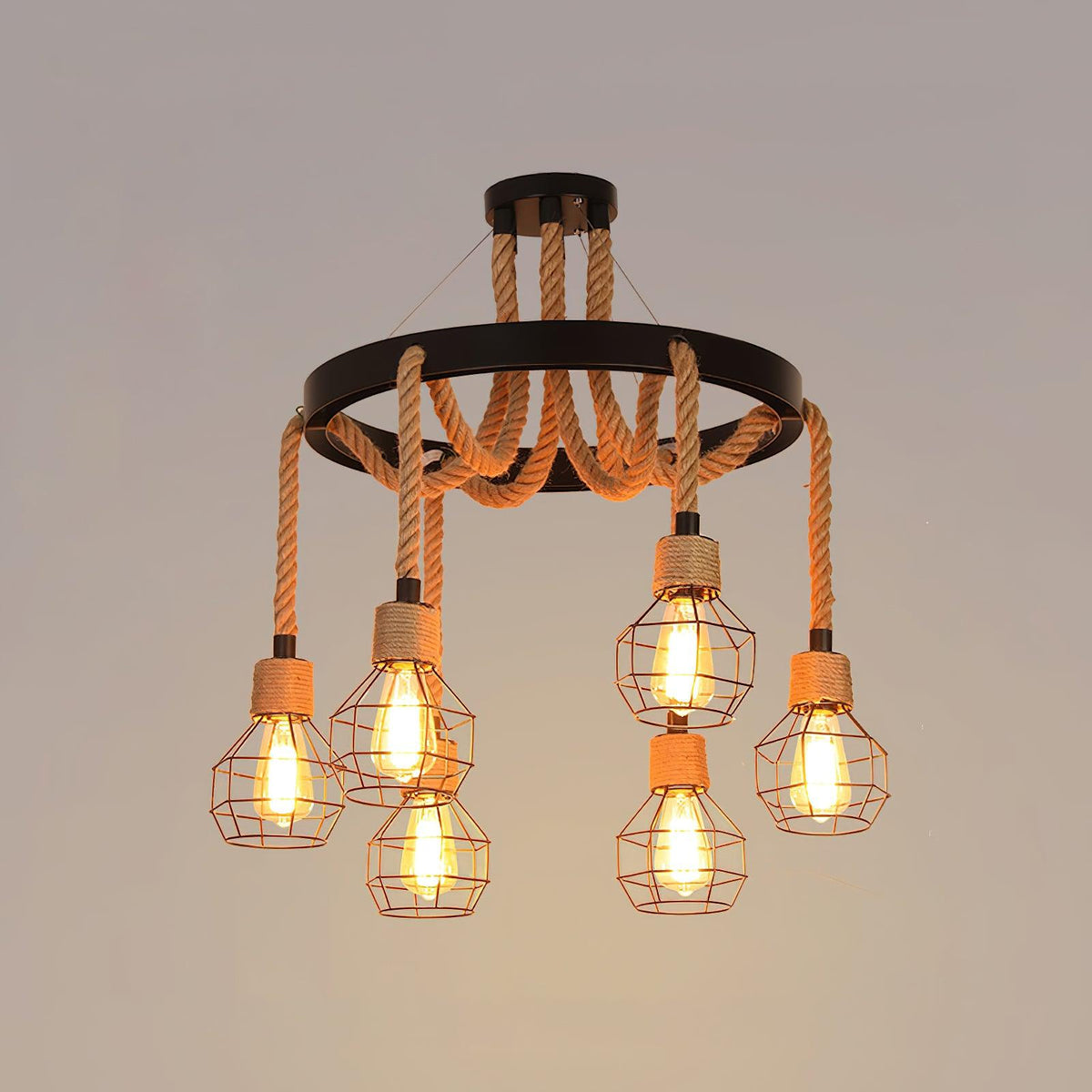Oreneira Lustre en Corde de Chanvre Industriel