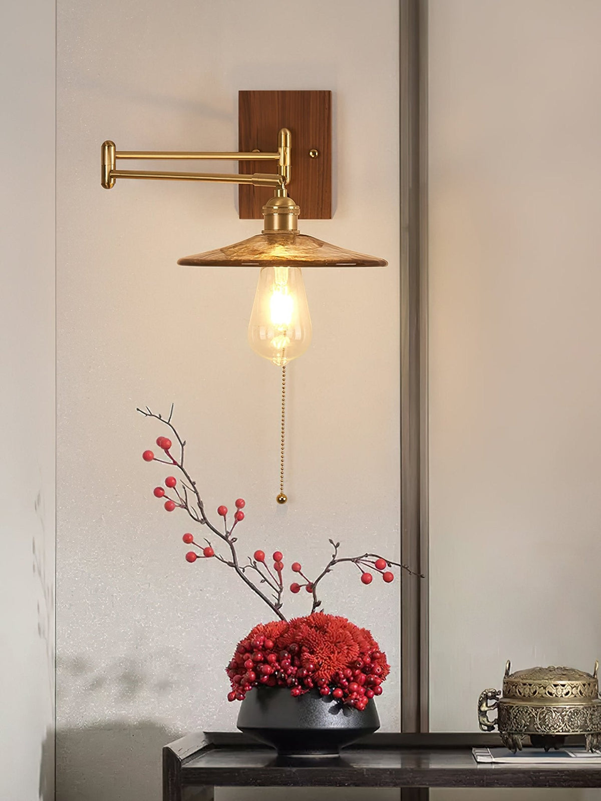 Iseleline Applique Murale Vintage Élégance Noyer
