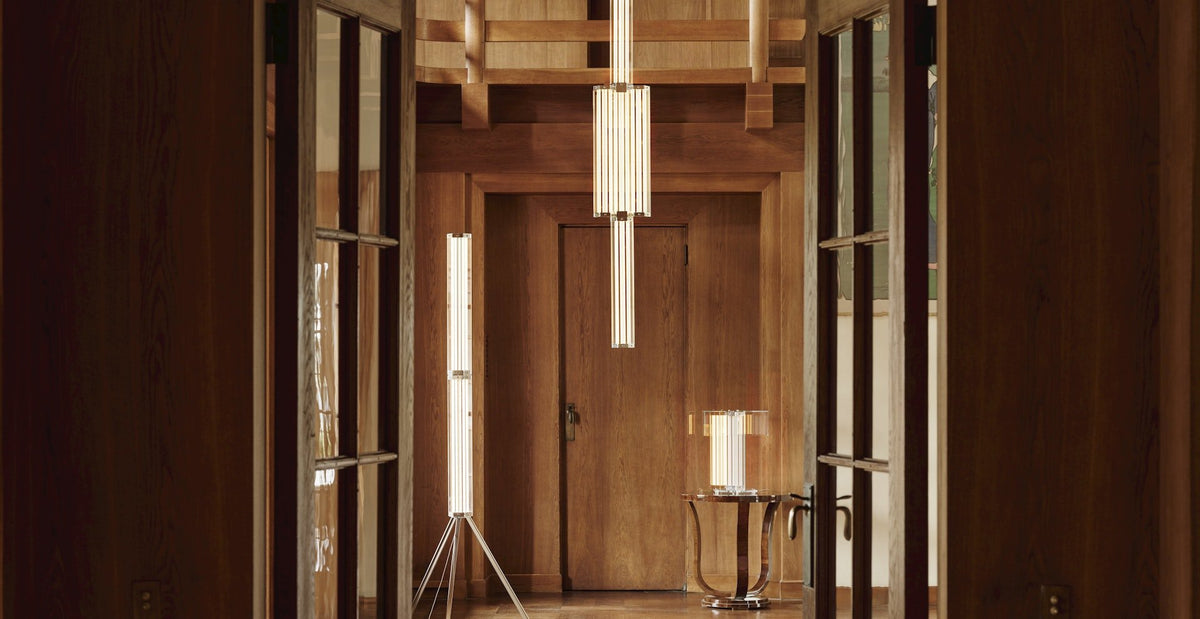 Hexagonal Glass Pendant Lamp-Neutral Decor