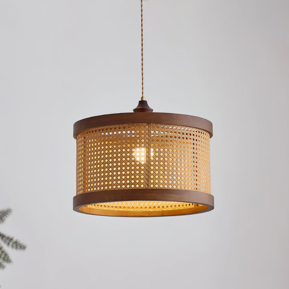 Gudon Woven Rattan Pendant Lamp-Neutral Decor