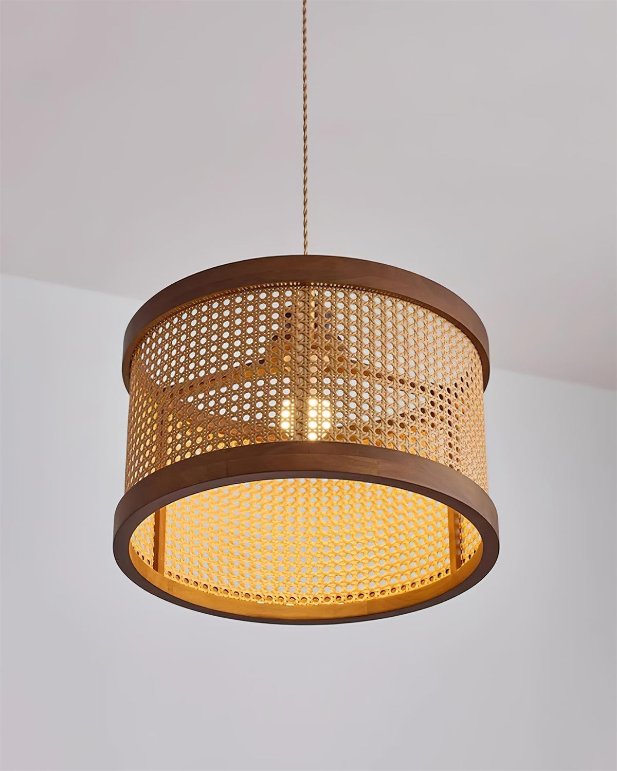 Gudon Woven Rattan Pendant Lamp-Neutral Decor